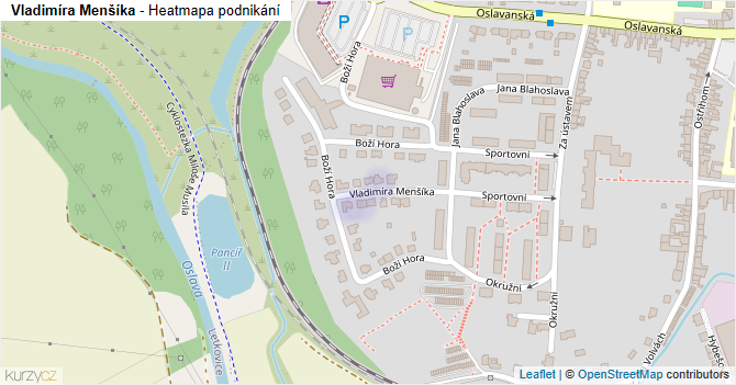 Vladimíra Menšíka - mapa podnikání