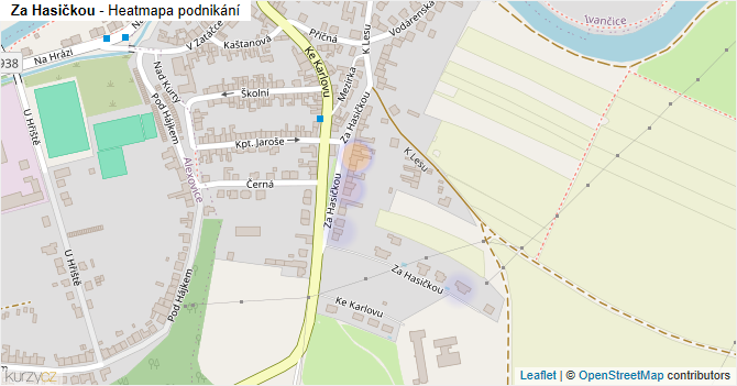 Za Hasičkou - mapa podnikání