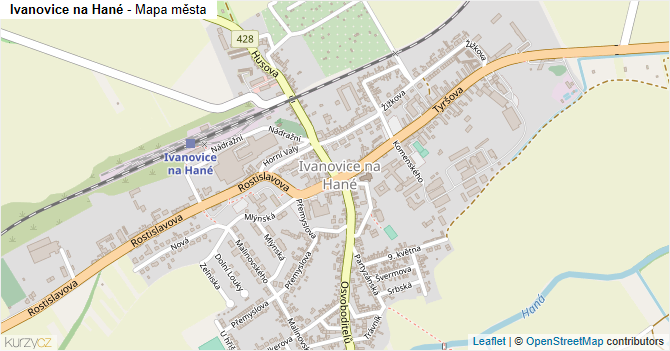 Ivanovice na Hané - mapa města