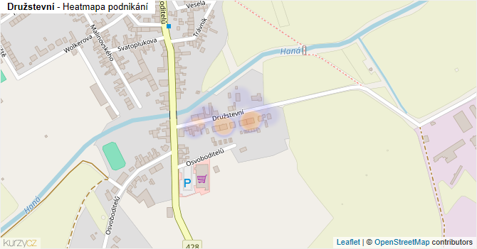 Družstevní - mapa podnikání