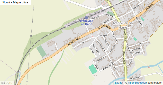 Nová - mapa ulice
