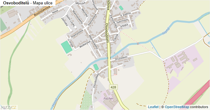 Osvoboditelů - mapa ulice