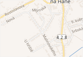 Přemyslova v obci Ivanovice na Hané - mapa ulice