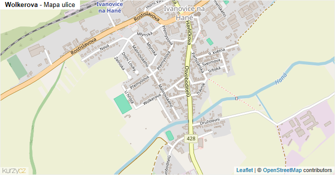 Wolkerova - mapa ulice