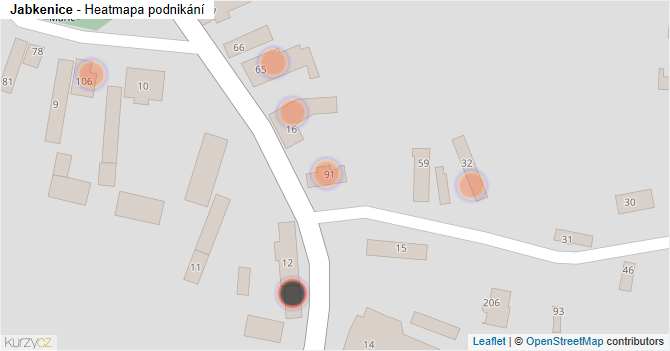Jabkenice - mapa podnikání