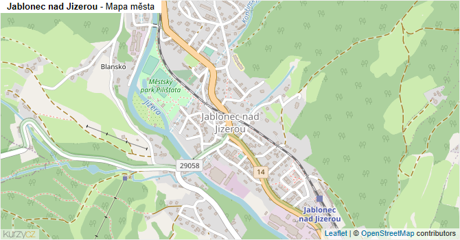 Jablonec nad Jizerou - mapa města