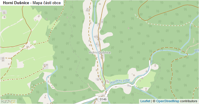 Horní Dušnice - mapa části obce