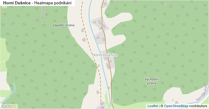 Horní Dušnice - mapa podnikání