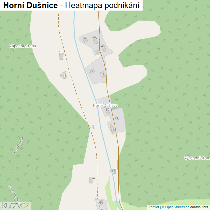Mapa Horní Dušnice - Firmy v části obce.