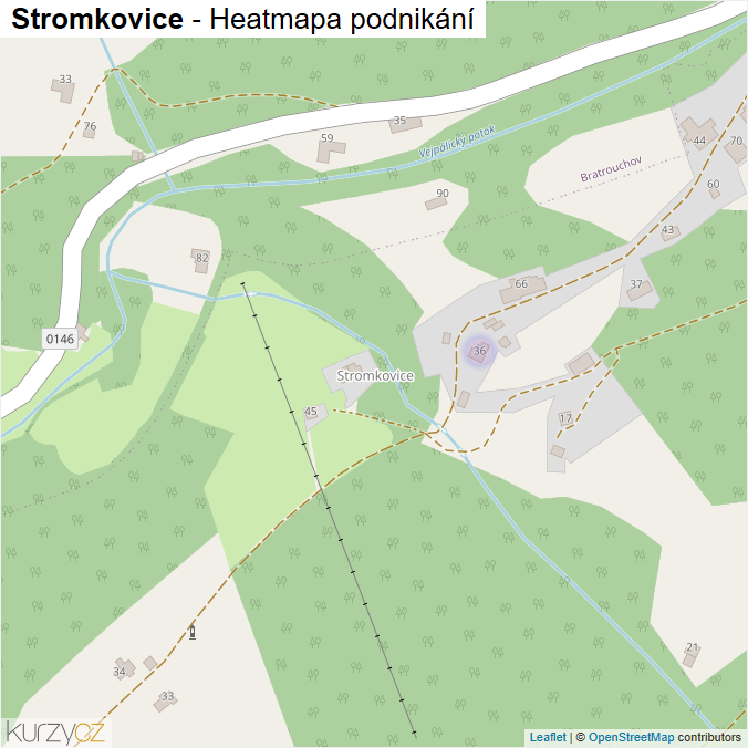 Mapa Stromkovice - Firmy v části obce.