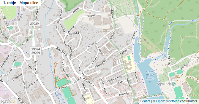 1. máje - mapa ulice