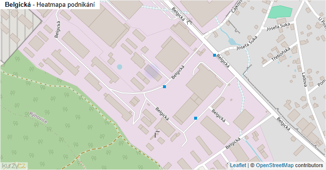 Belgická - mapa podnikání