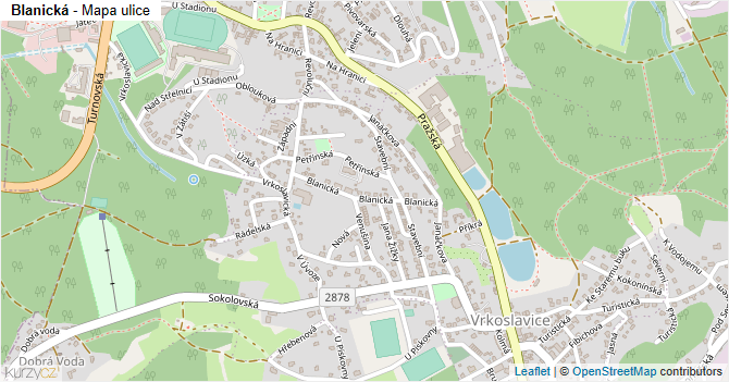 Blanická - mapa ulice