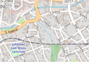 Botanická v obci Jablonec nad Nisou - mapa ulice