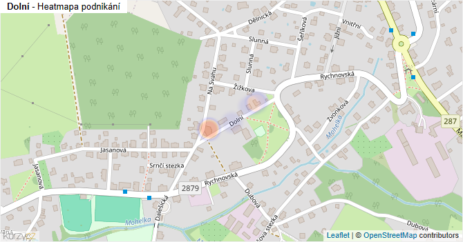 Dolní - mapa podnikání