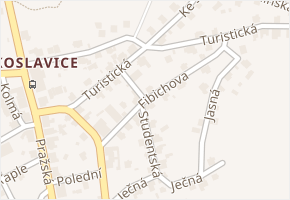 Fibichova v obci Jablonec nad Nisou - mapa ulice