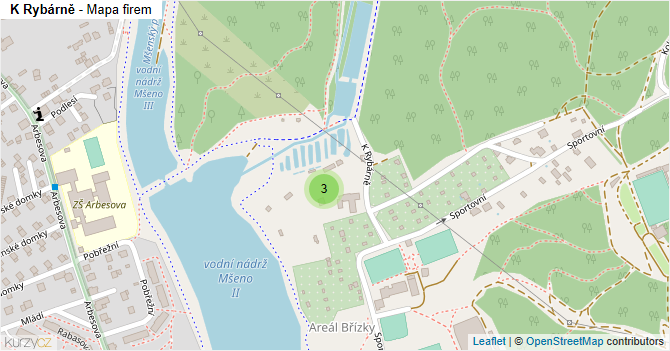K Rybárně - mapa firem