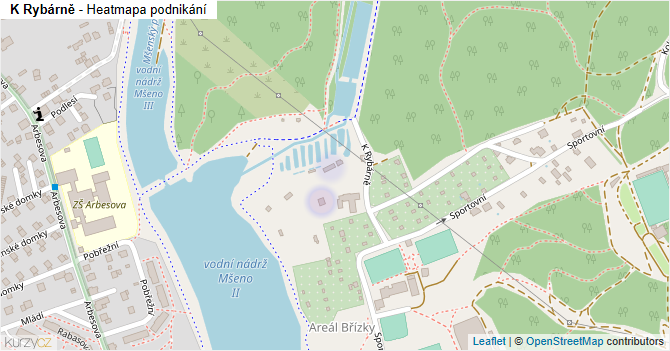 K Rybárně - mapa podnikání