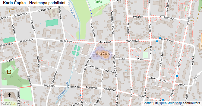 Karla Čapka - mapa podnikání