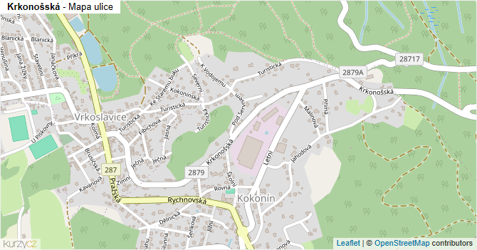 Krkonošská - mapa ulice