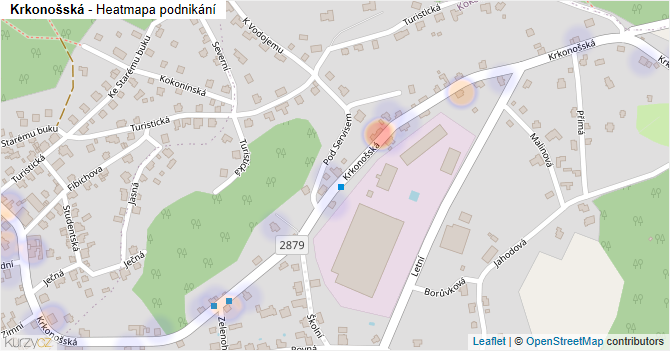 Krkonošská - mapa podnikání