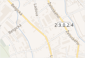 Ladova v obci Jablonec nad Nisou - mapa ulice