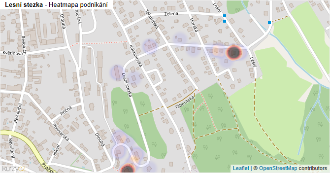 Lesní stezka - mapa podnikání