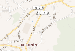 Letní v obci Jablonec nad Nisou - mapa ulice