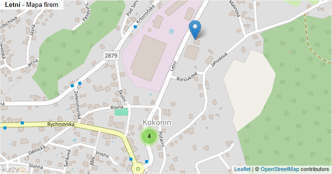 Letní - mapa firem