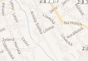 Liliová v obci Jablonec nad Nisou - mapa ulice