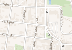 Máchova v obci Jablonec nad Nisou - mapa ulice
