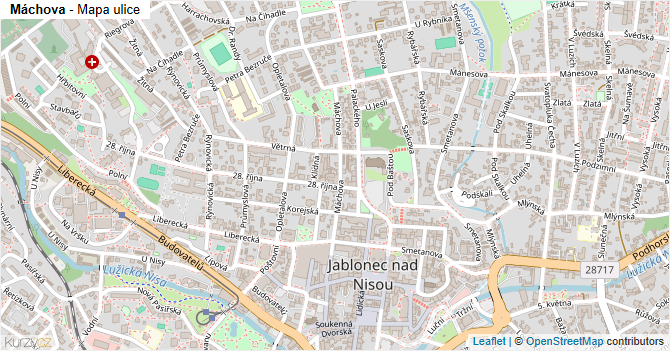 Máchova - mapa ulice