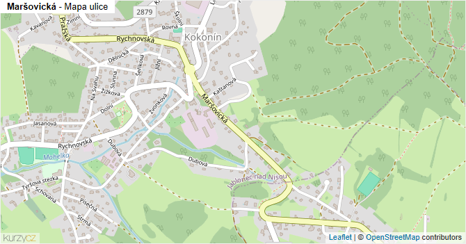 Maršovická - mapa ulice