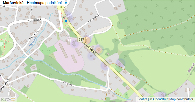Maršovická - mapa podnikání