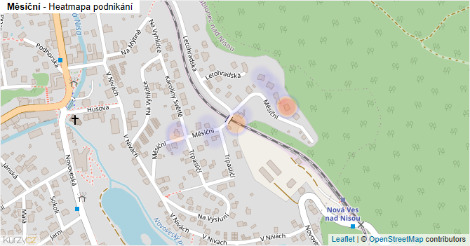 Měsíční - mapa podnikání