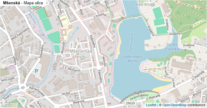Mšenská - mapa ulice