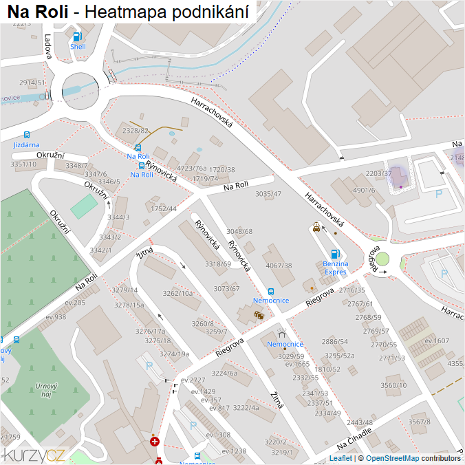 Mapa Na Roli - Firmy v ulici.