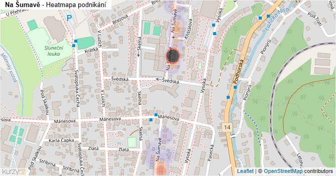 Na Šumavě - mapa podnikání