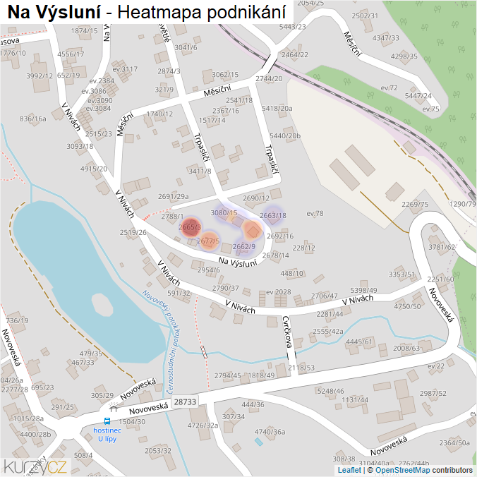 Mapa Na Výsluní - Firmy v ulici.