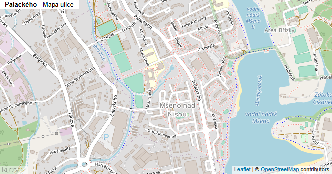Palackého - mapa ulice