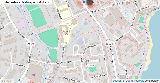 Palackého - mapa podnikání