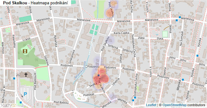 Pod Skalkou - mapa podnikání