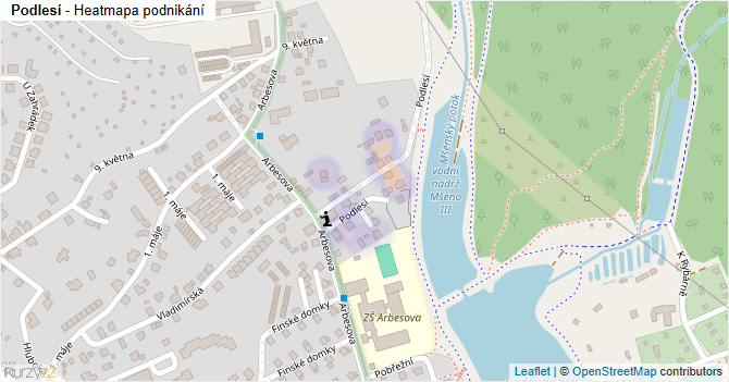 Podlesí - mapa podnikání