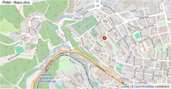 Polní - mapa ulice