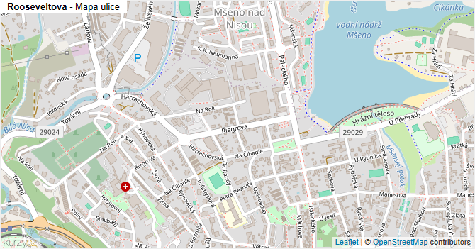 Rooseveltova - mapa ulice