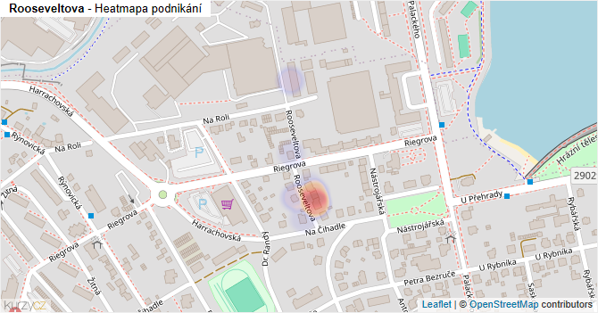 Rooseveltova - mapa podnikání