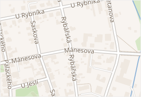 Rybářská v obci Jablonec nad Nisou - mapa ulice