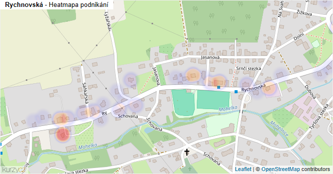 Rychnovská - mapa podnikání