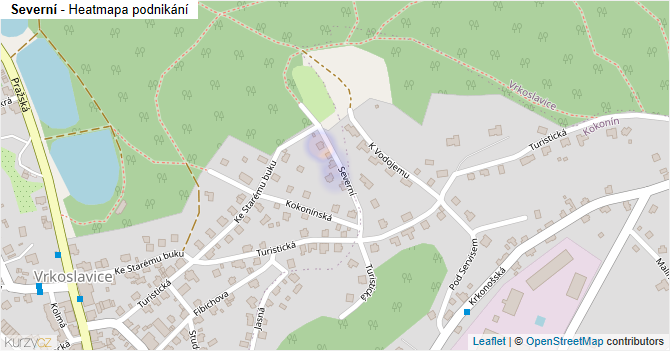 Severní - mapa podnikání
