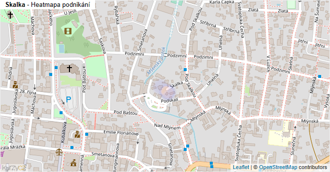 Skalka - mapa podnikání